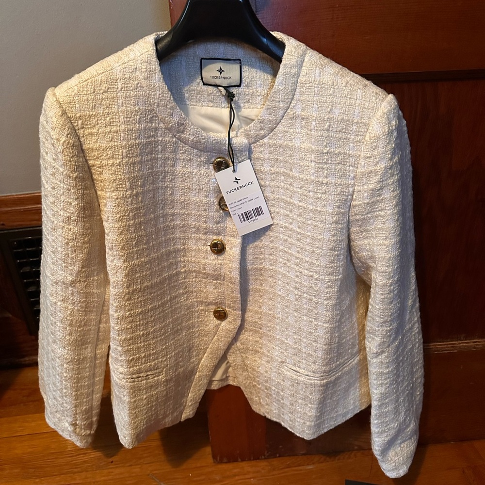 Tuckernuck Cream Textured Blazer